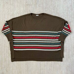 Mersea Amour Striped Sweater With Heart Elbow Patch OS